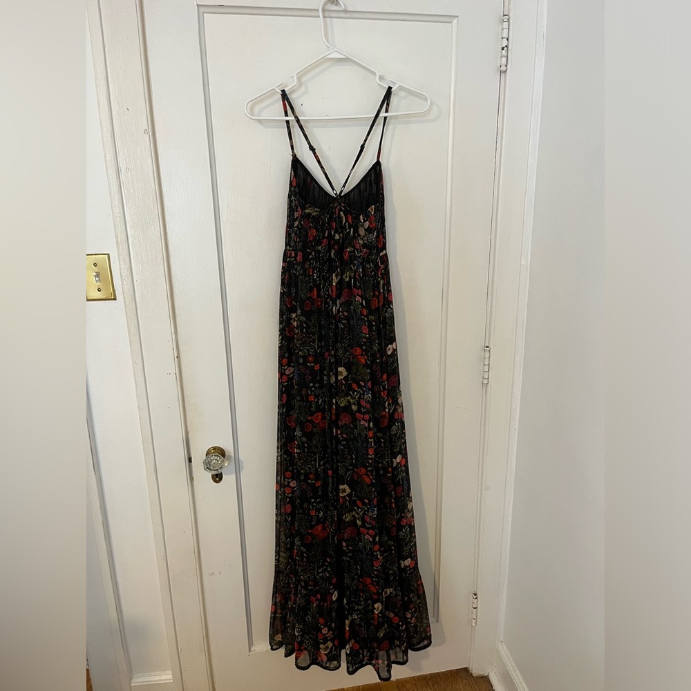 Payal Jain Black Floral Dress Size XS - Picture 3 of 8